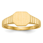 14k 7.5x6.0mm Child's Open Back Signet Ring